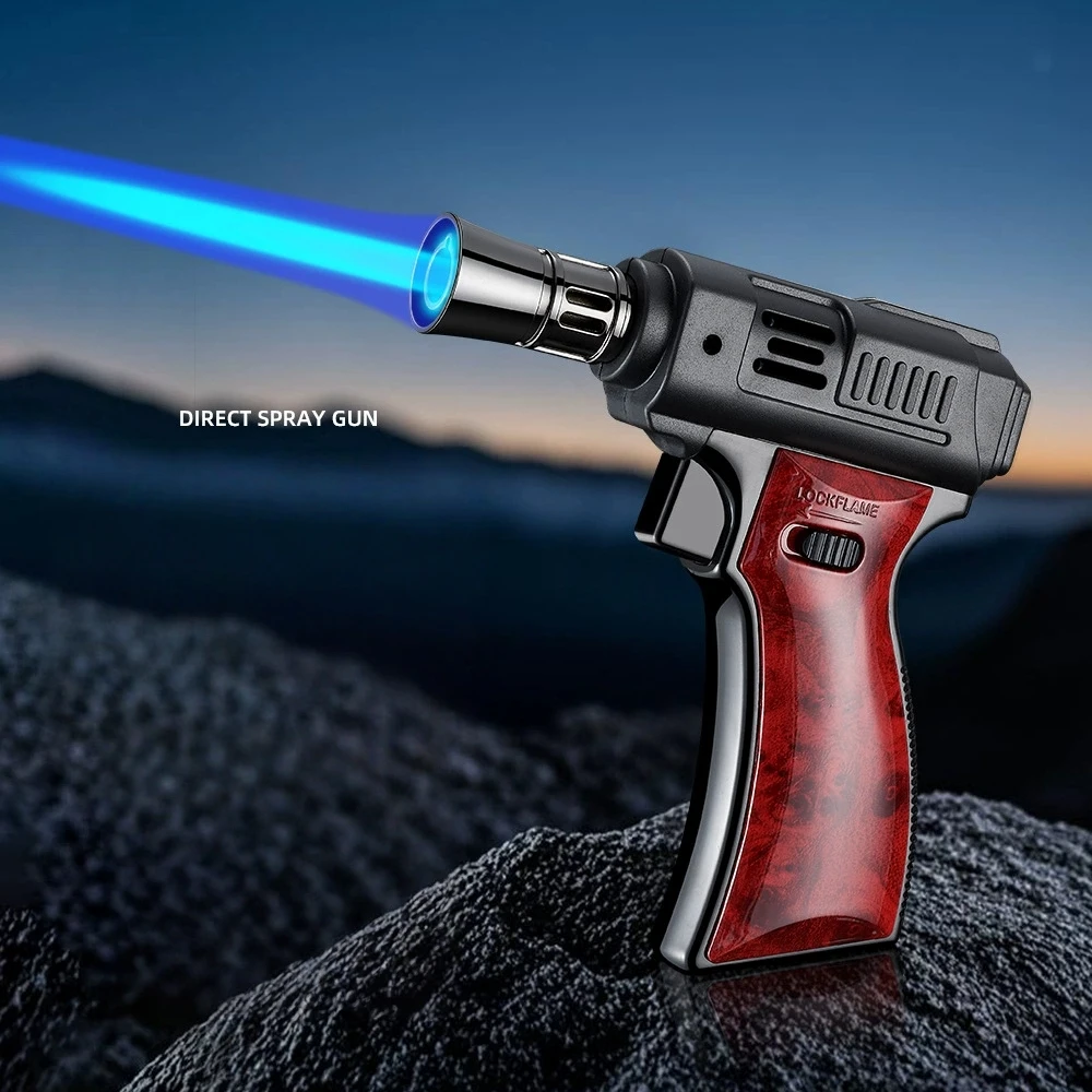 Windproof High Firepower Inflatable Lighter Portable Flame Thrower, Welding Gun Cigar Specific Camping Barbecue Baking Lighter - Image 2
