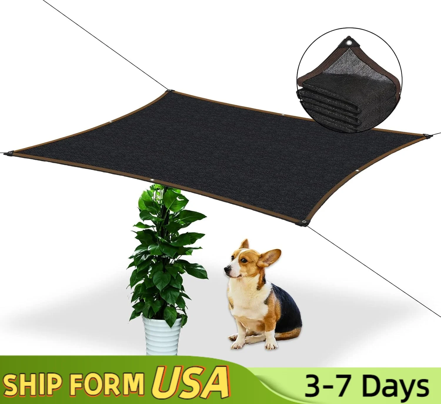 

9.84x16.4ft Sunshade Net Black Waterproof, Windproof And Uv-Proof, Suitable For Tomato Shed Greenhouse Terrace Animal House