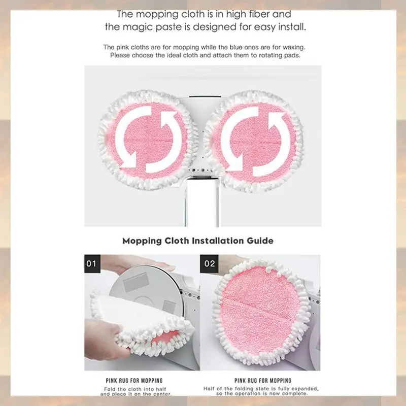 

Flash Trend 10 шт. сменные тряпки для паровой швабры, чистящие подушечки для электрической швабры для Bobot 8 и 9, запасные части для швабры для пола