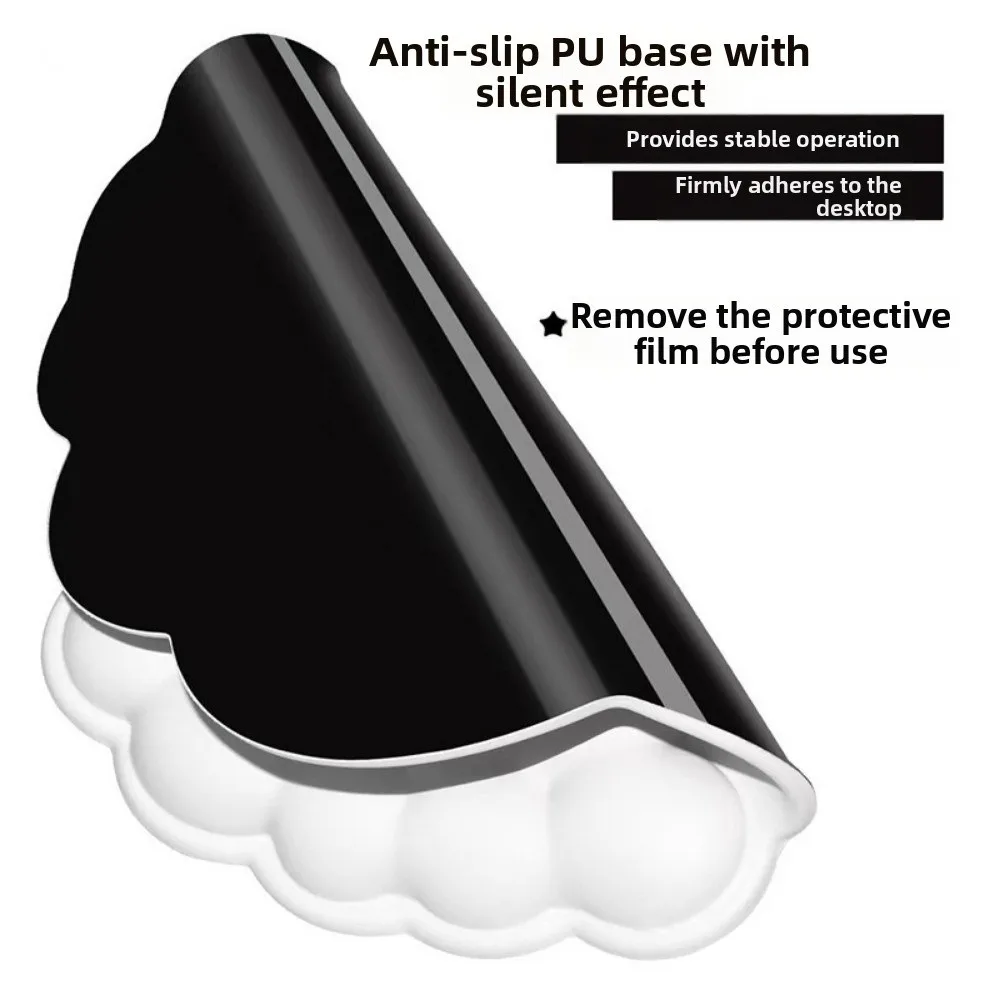 

PU Leather Keyboard Wrist Support Pad Anti-Slip Waterproof Mouse Cushion Soft Ergonomic Cloud Mouse Pad Protection Rest