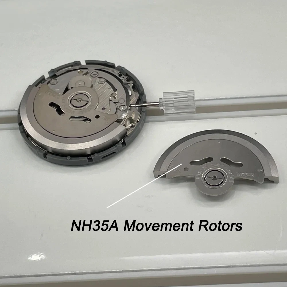 Reemplazo del Rotor de movimiento NH35A de peso oscilante para NH35, NH36, NH38, piezas de mecanismo, pegatina, piezas de reloj modificadas