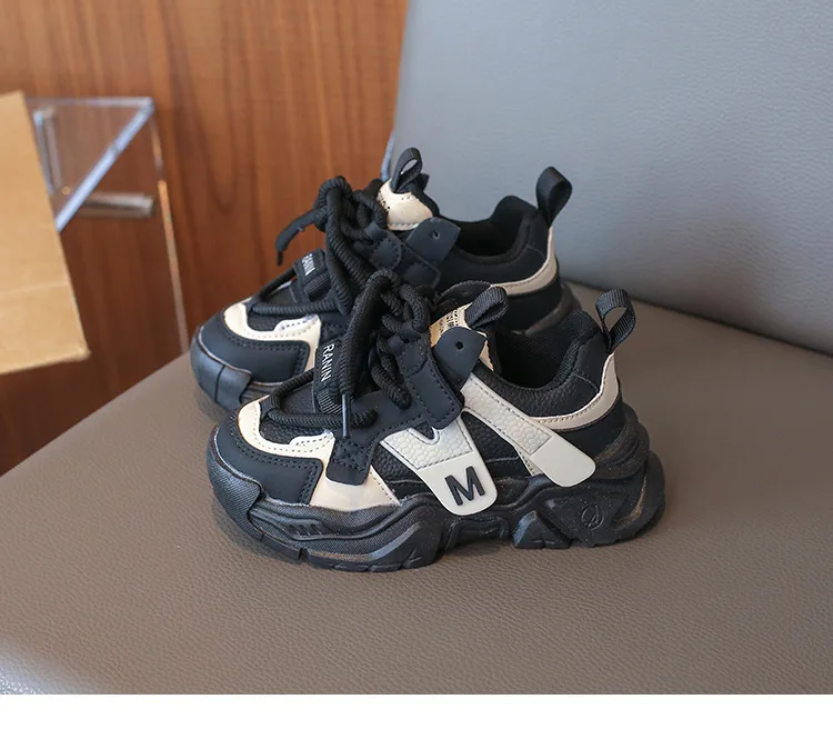 Mädchen-Sportschuhe 2026 Neuer Stil Weiche Sohle Kinder-Freizeitschuhe Modische Atmungsaktive Gestreifte Dad-Schuhe für Kinder Jungen – Detail 16