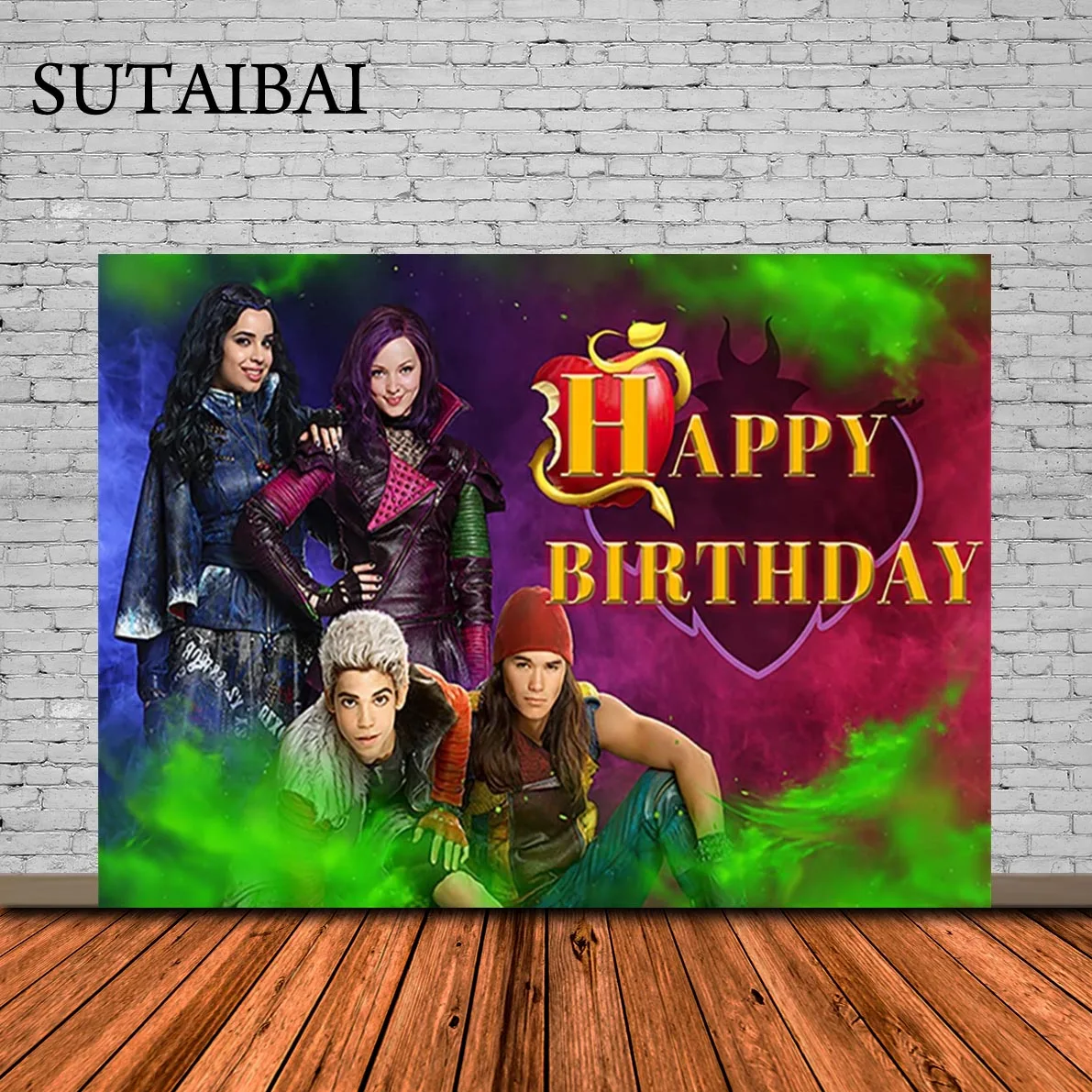 Descendants Backdrop for Birthday Party Supplies Descendants Baby Shower Banner for Birthday Party Decoration