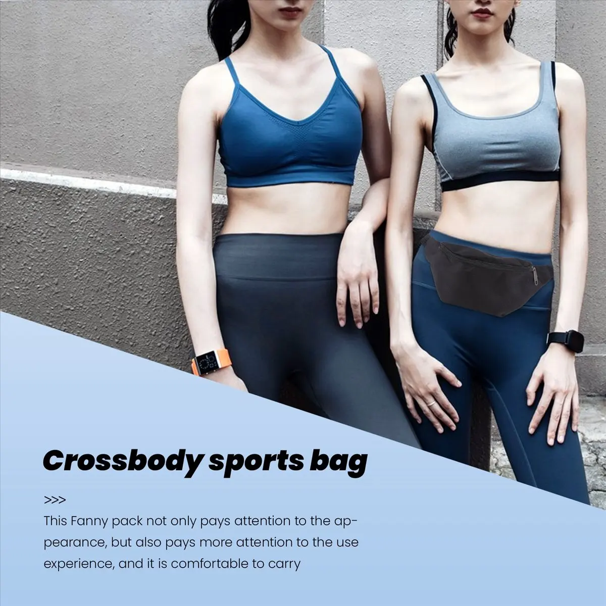 BUY A318ZBag Fanny Pack Hip Waist Festival Money Pouch Belt Wallet Sport Holiday Kids Black