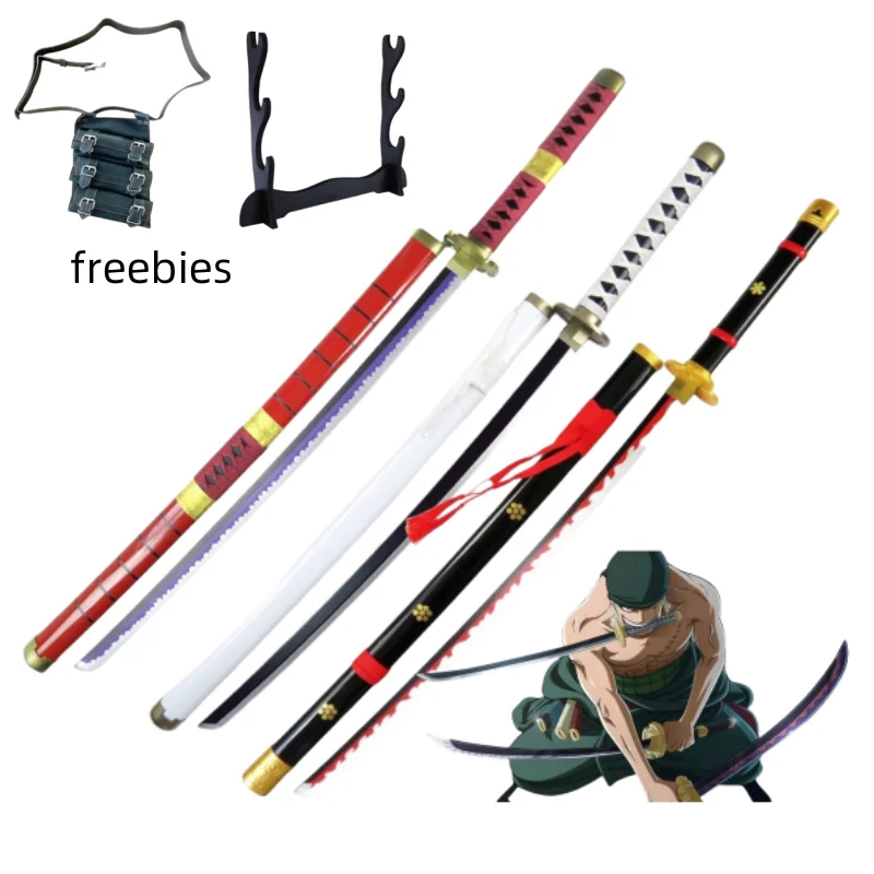 104cm Roronoa Zoro Schwert Anime One Piece Cosplay Requisitenmesser Ninja-Schwert Originalgröße Japanisches Katana Original Samurai-Säbel Spielzeug