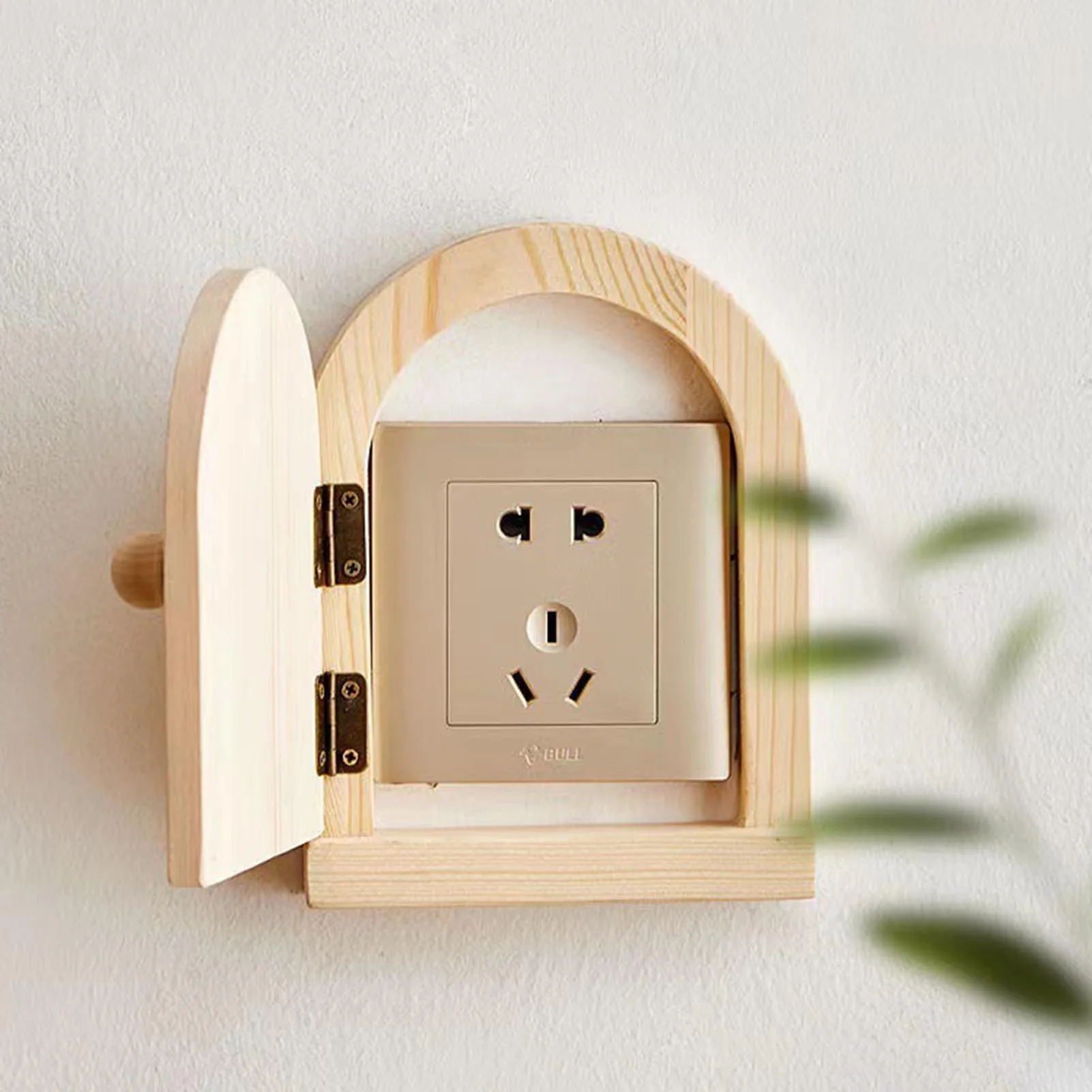 

Деревянный переключатель, защитная крышка, дизайн гаражных ворот, розетка, декоративная панель, подходит для защиты бытовой техники