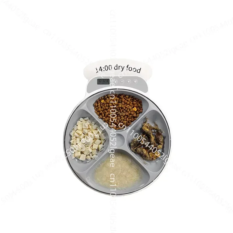 Automatic 4-meal Pet Feeder Large Capacity Wet and Dry Food Preservation Dispenser Cats and Dogs