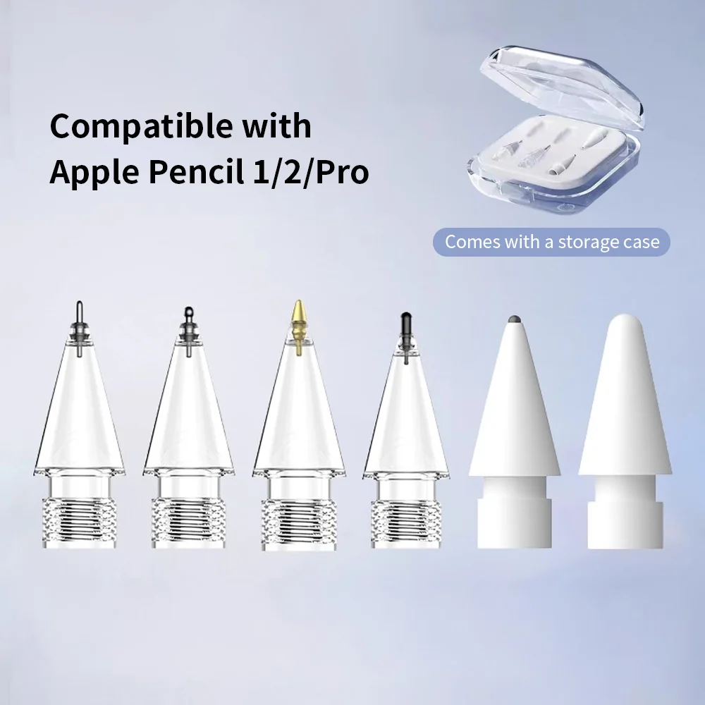 

Replacement Pencil Tips for Apple Pencil 1/2/3th Apple Pencil Pro 4/6 Pcs 2B Soft Nibs for iPad Pro Pencil 1/2/3 Stylus Fine Nib