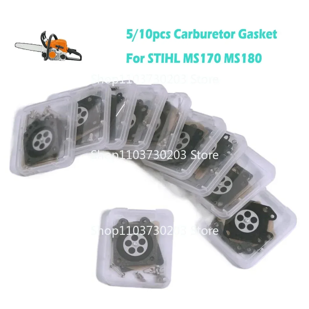 

5/10pcs Carburetor Rebuild Repair Diaphragm Kit for Stihl MS180 MS170 018 017 MS 180 170 Zama RB-77 Chainsaw Replace Parts