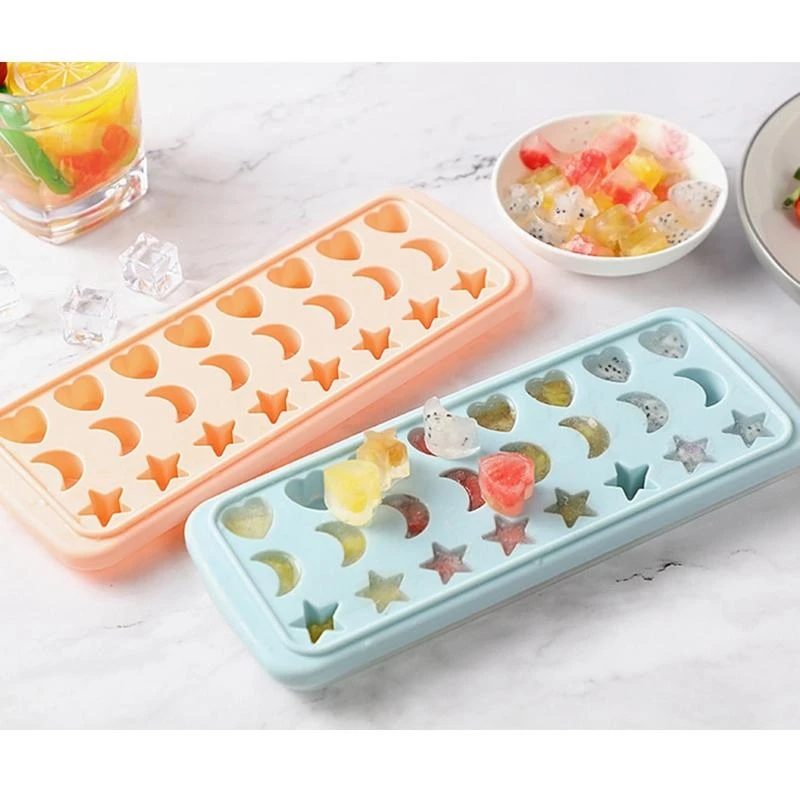 

Ice Ball Molds Makers Tray Moulds Ice Trays Silicone Material Moon Star Heart Shaped for Wine