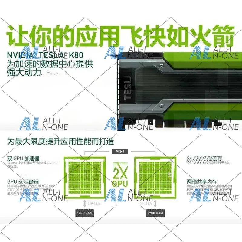 K80 Graphics 24GB Computing Deep Learning Card GRID P4 P40 P100