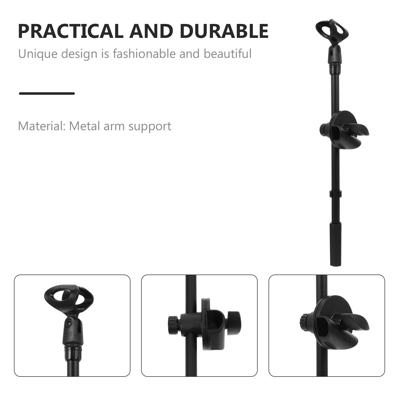 Microphone Stand -degree Rotating Arm Support Boom Folding Desk Clamp for Home Metal 360-Degree Adjustable