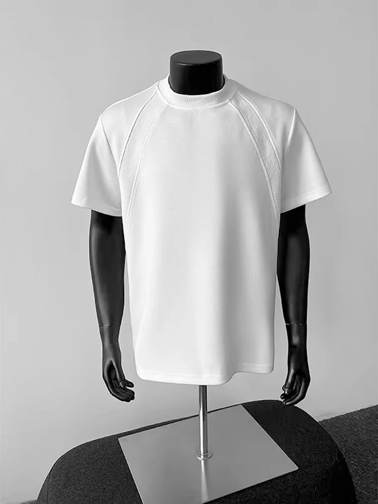 

Deep ey Boxy ort Sve Men's T-irt Heavyweight Space Cotton Summer Couple's f Sve Patchwork Breathable Faion B...