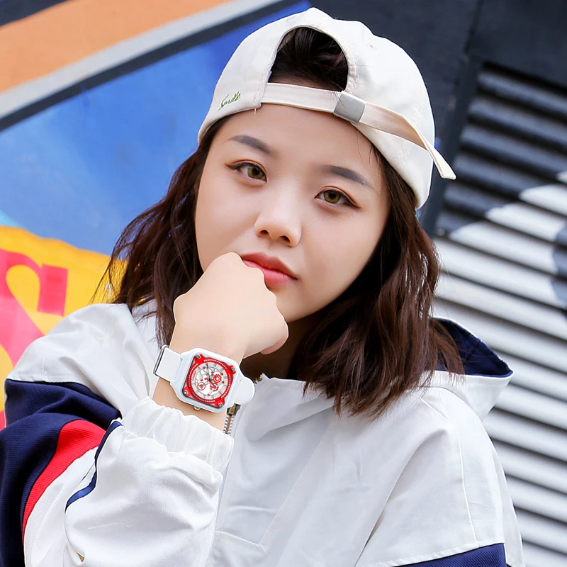 CASIMA Silicone Strap Sports Watches, Students Watches Couple Watches Quartz Movement, Waterproof, Model CS2153-1037