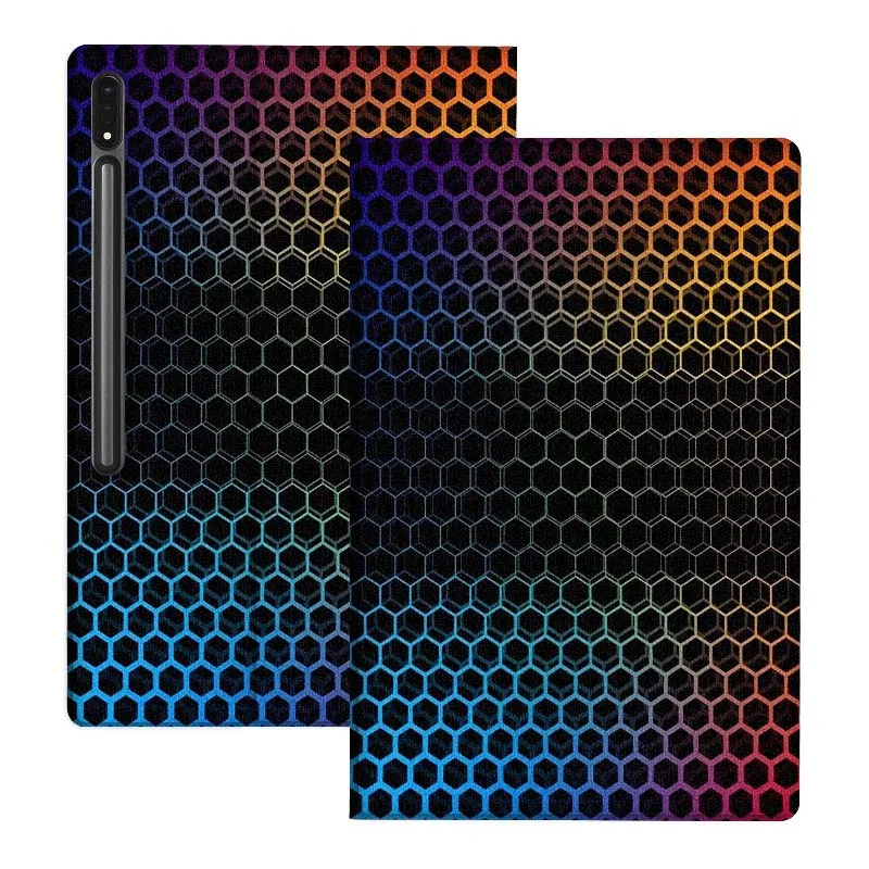 

Popular Wavy Colorful Lines For Samsung Galaxy Tab S10 S9 S8 S7 FE Lite Soft Flexible Support Tablet Case Gift