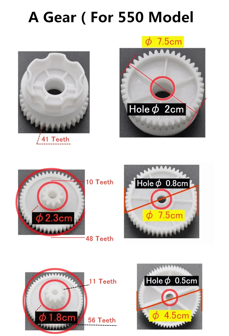Universal Children's Electric Vehicle Gearbox Gear Wheel Accessories For 550 Motor Model Baby Carriage