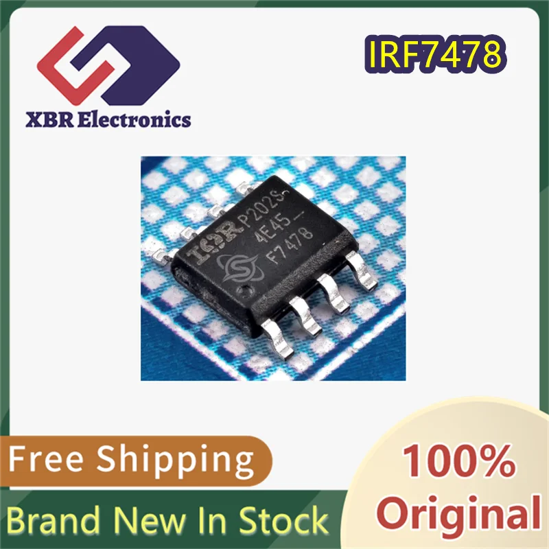 

(10/50 pieces) IRF7478 Silk-screened F7478 SOP-8 MOSFET Genuine Brand New Authentic In Stock Fast Shipping