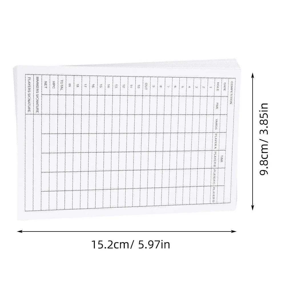 กระดาษบันทึกคะแนนกอล์ฟเคลือบทองแดง 20 ชิ้น เขียนลื่น พับได้ พกพาสะดวก สำหรับการแข่งขันกอล์ฟ