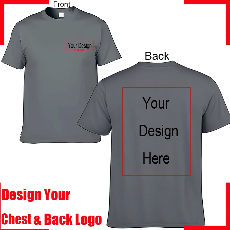Men's Personalized Cotton T-shirt Custom Text Name Tsihrts Add Your Own Message Fashion men tshirt bigger size 4XL 5XL, image 23