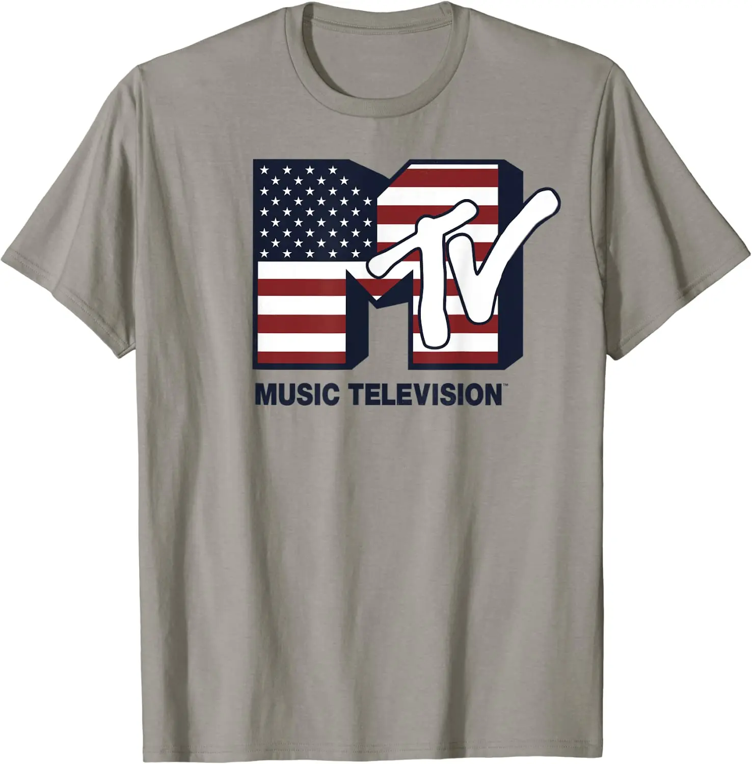 MTV Logo American Flag Graphic T-Shirt