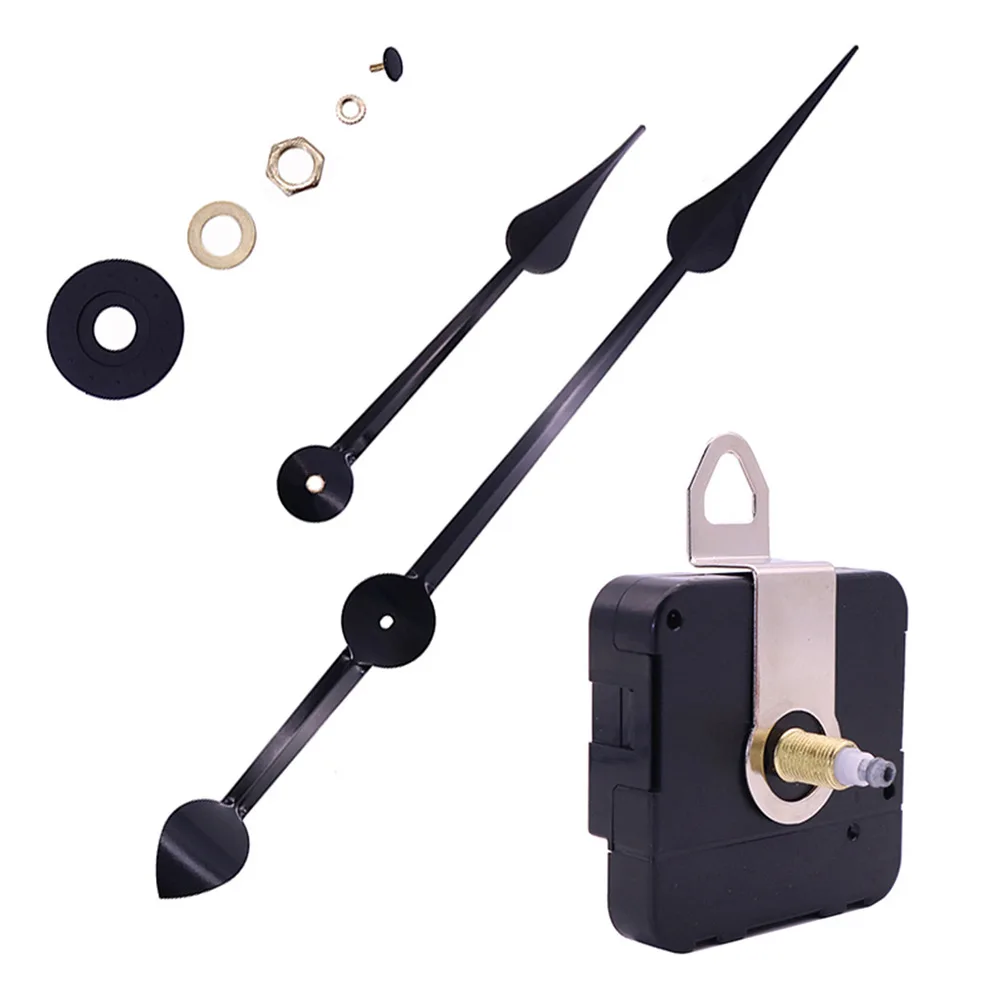 Quality Silent Quartz DIY Mechanism Movement Kit Large Long Hands Clock Movement High Torque Wall Clock Accessories Black