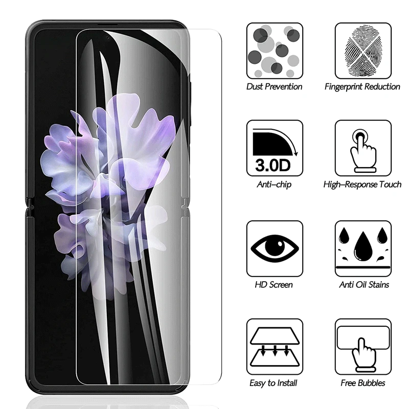 Front Back Hydrogel Film For Samsung Galaxy Z Flip 4 3 ZFlip4 3 Screen Protector On Samsung Z Flip4 Flip3 Soft HD Film 2022 New