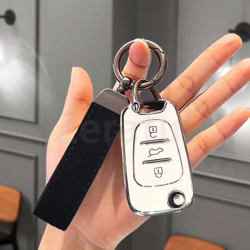 Auto for Hyundai I20 I30 IX35 I35 Accent Kia Picanto Sportage K5 3 Buttons Flip Folding Remote Key Case Remote Keyless Shell Fob
