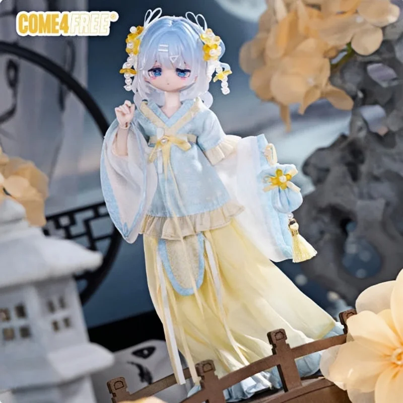 Come4free 1/8 Bjd Ob11 Doll Clothes Dress Set Coat Skirt Sachet Light Yellow and Sky Blue set Genuine In stock - view 2