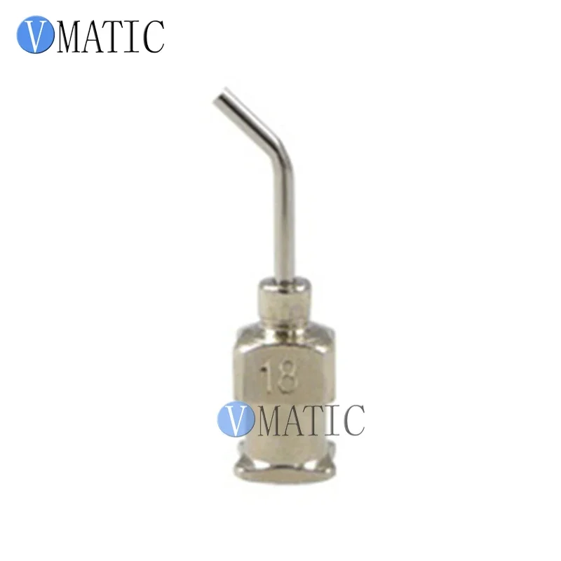 Gratis Verzending 12 Stuks 18G 45 Graden Gebogen Rvs Doseernaald 1/2 Inch