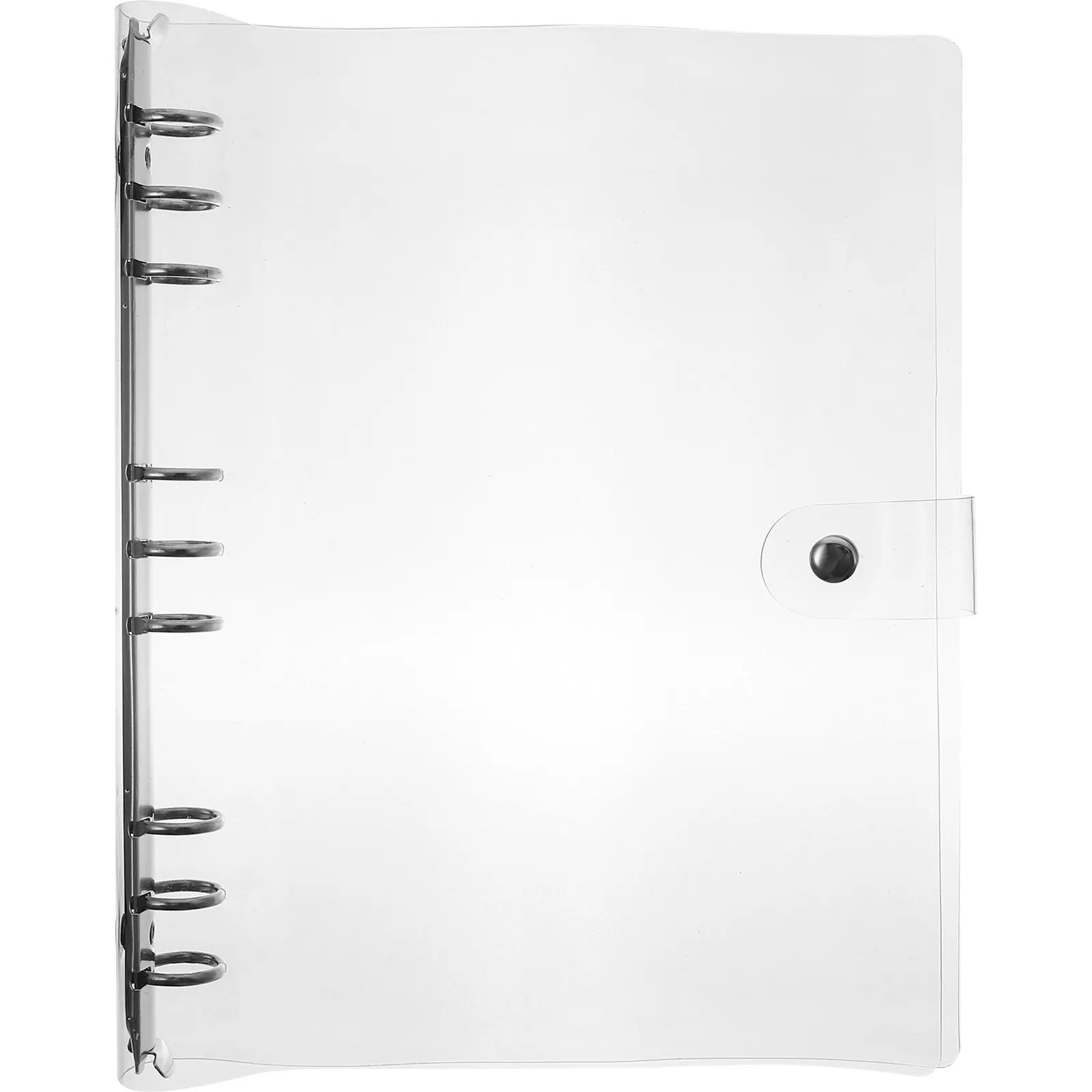 

Premium B5 Transparent Plastic Binder Shell Notebook Cover for Scrapbook Journal Planner Loose-Leaf Notepad Protection School