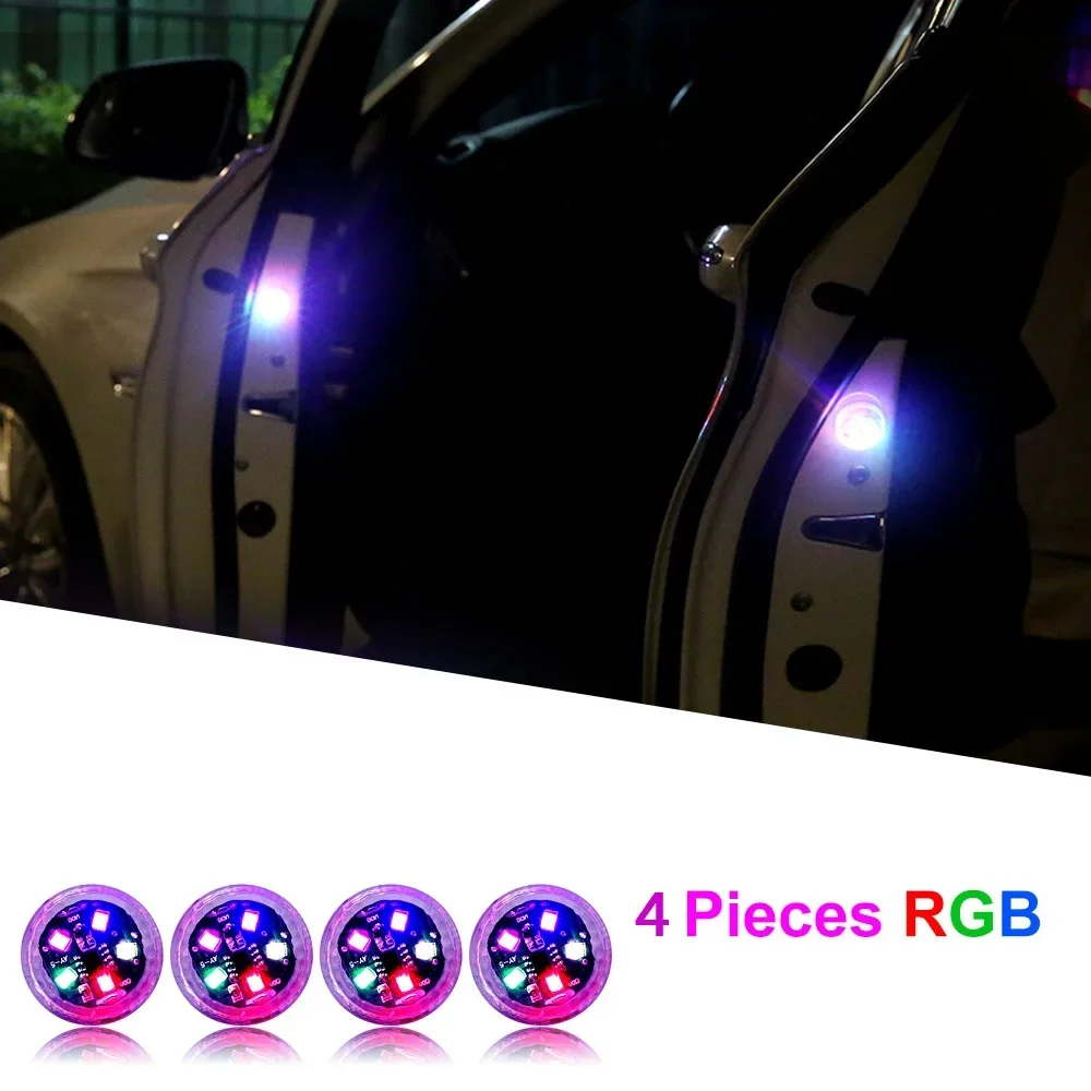 1/2/4 stücke Universal LED Auto Öffnung Tür Sicherheit Warnung Anti-kollision Lichter Magnetische Sensor Strobe blinkende Alarm Lichter