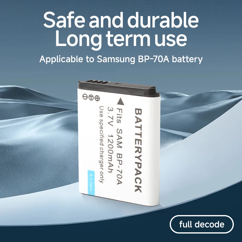BP-70A 3.7 فولت 1200 مللي أمبير بطارية مناسبة لكاميرات سامسونج ES65 ES70 ES75 ES80 PL80 PL90 PL110 PL20 PL120 PL170