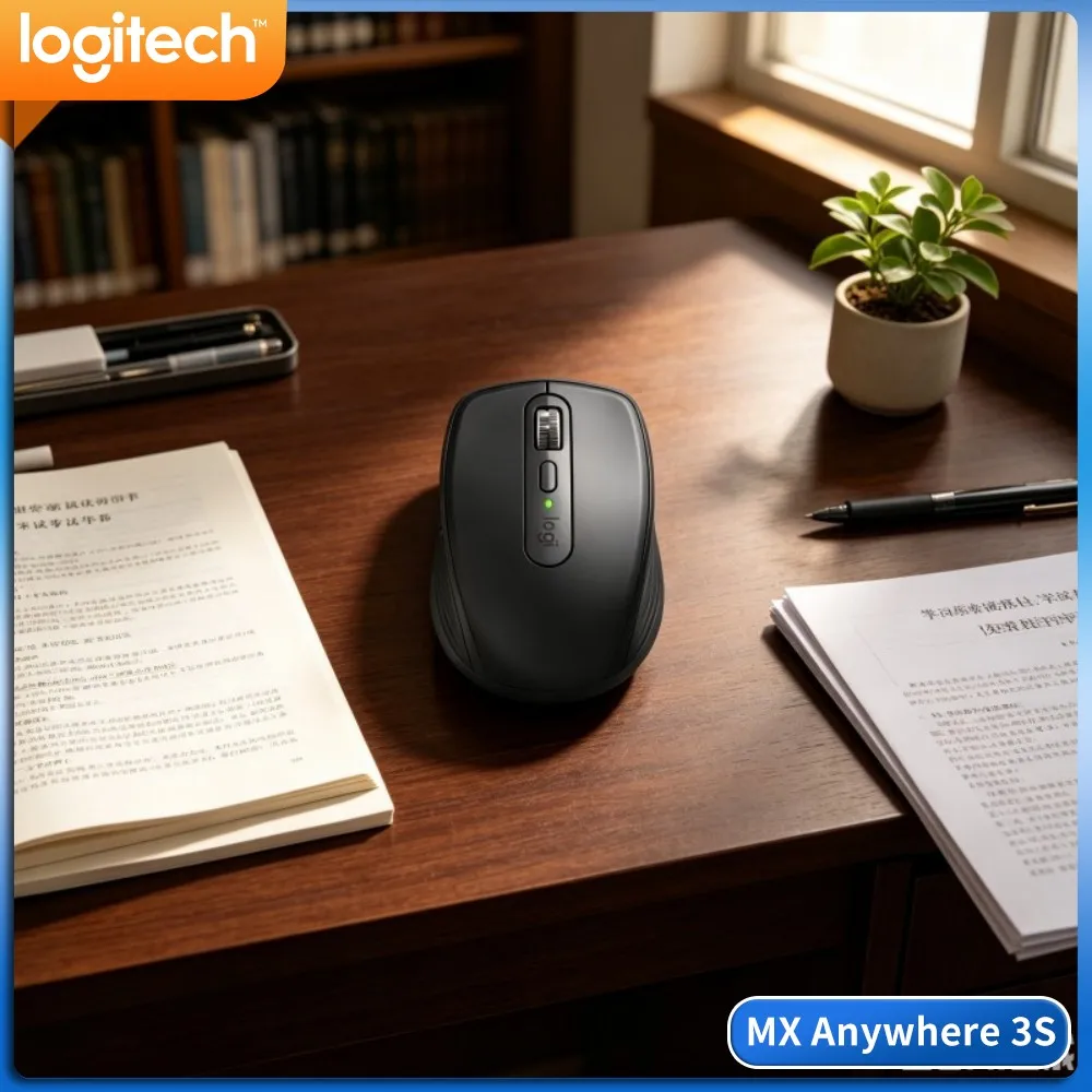 Premium MX Anywhere 3S - 8000 DPI Tracking, USB-C Fast Charge, Lightweight, Ideal For Pop-Up Store & Mobile Checkout