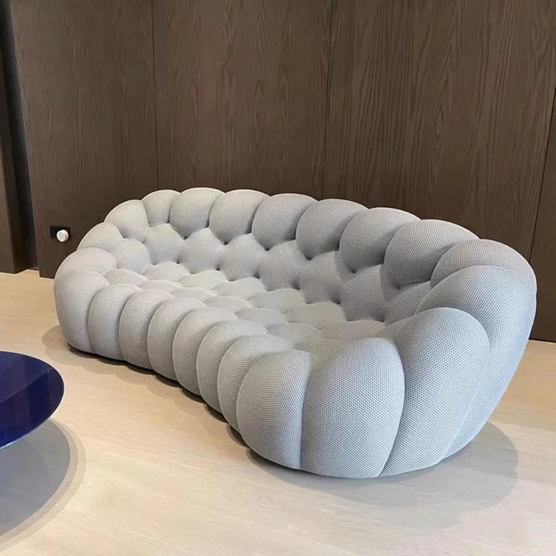 Wypoczynek Rochburg sofa materiałowa salon łukowy luksusowy minimalistyczny czerwony bąbelkowy kreatywny projektant leniwe meble ly06