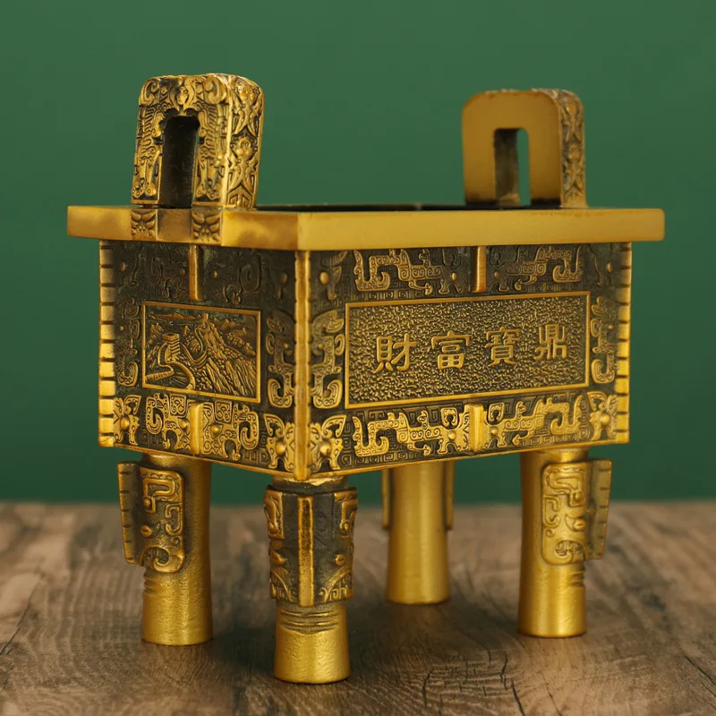 Brass Ding, A Decorative Piece Symbolizing Wealth And Prosperity, A Treasure Chest, A Symbol Of Enduring Success, A Desk Ornamen