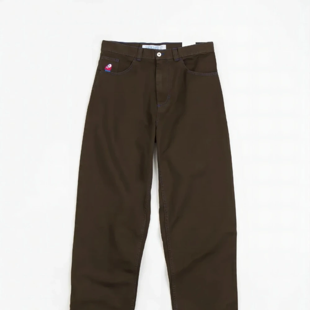 Hip hop retro azul dos desenhos animados bordados jeans para homens gótico baggy streetwear polar grande menino jeans moda masculina calças de perna larga