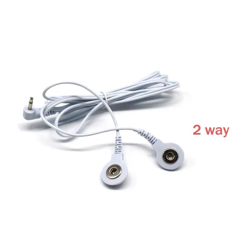 2 Way Machine Massager Button Cable Electrode Electrode PadsStandard Connection Massage for TENS Unit Lead Wires Cables