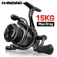 HANDING M1 PRO Fishing Reel Spinning Reel Corrosion Resistant Seawater Fishing Reel 9+1 Ball Bearings 15KG Max Drag for Big Fish