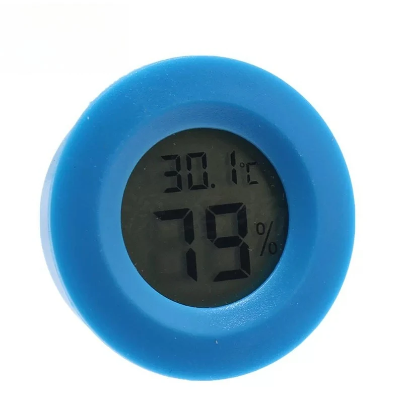 Embedded Round Thermohygrometer for Reptile Acrylic Cage Pet Breeding Box Lizard Snake Tortoise Habitat Temperature Monitor