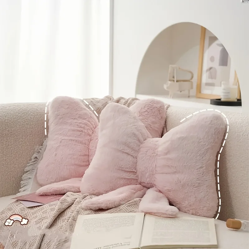 Cute Bow Hug Ins Cushion Soft Hand Washable Pillow Perfect for Bedroom Sofa Decoration Gifts Room Decoration Holiday Cushions