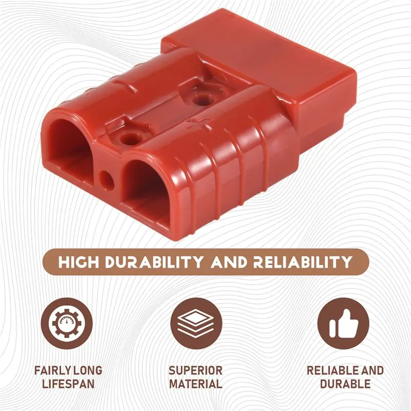 Superior-For Style Plug Connectors 50A 600V 6-12AWG AC/DC Power Tool For 6AWG Plated Solid Terminals Plugs