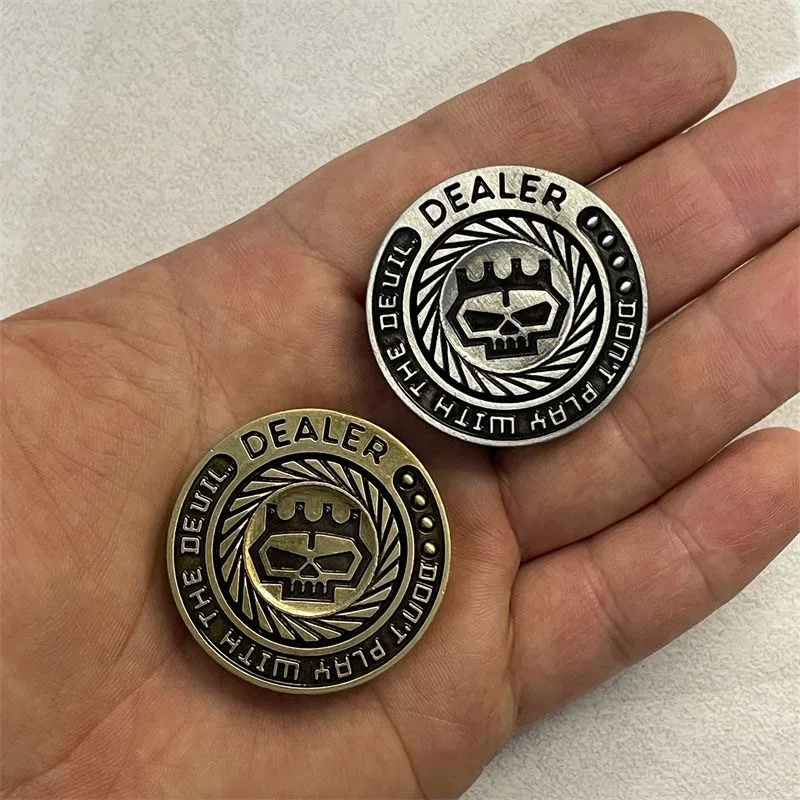 Alloy Black Skull EDC Fidget Toy Anti-stres PPB Haptic Coin Slider Stress Relief Anxiety For ADHD TDAH Autism Spinning Gyro