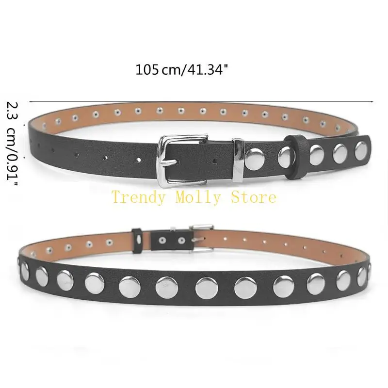 N5KB Fashion Hot Girls Women Wery Belt مع حزام دبوس قابل للتعديل Harajuku