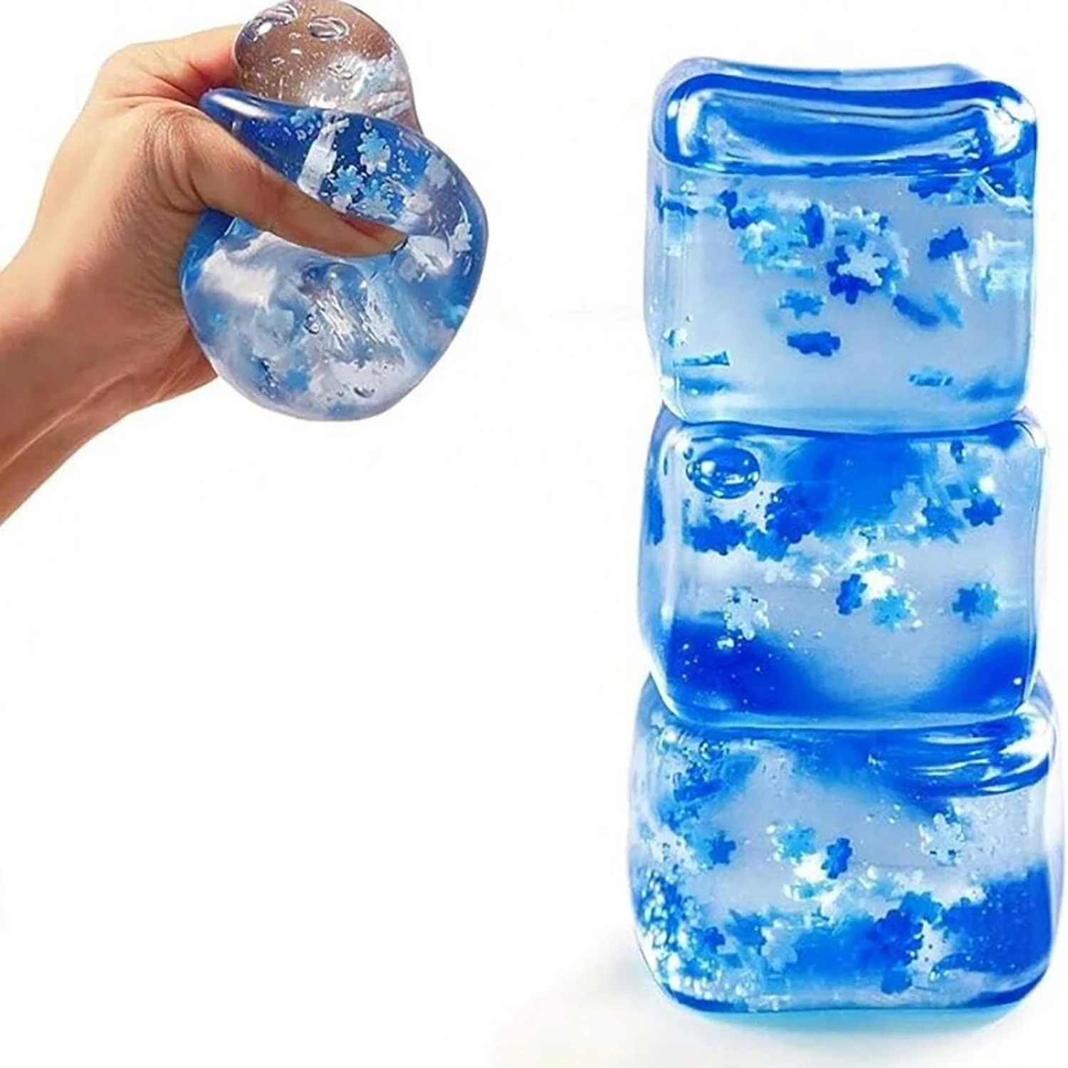 

Cube Ice Maltose Snowflake Pinch Slow Rebound Stress Relief Tool with Music - Stress Relief Toy