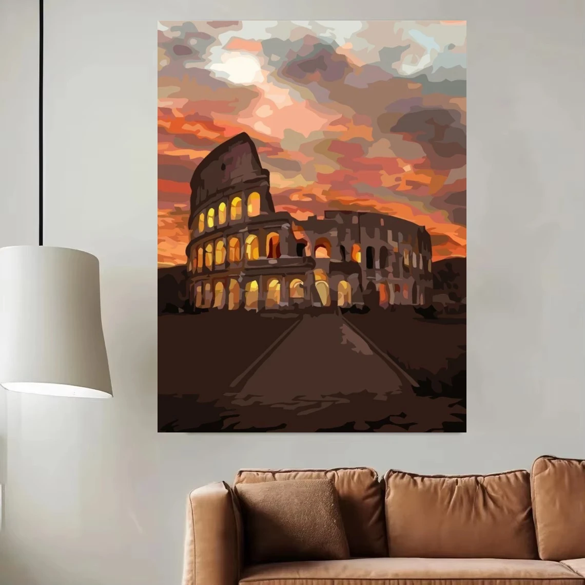 Rome Colosseum Sunset Scenery Jigsaw Puzzles 500/1000/1200/2000 PCS Wall Decor for Living Room Perfect Gift No Frame