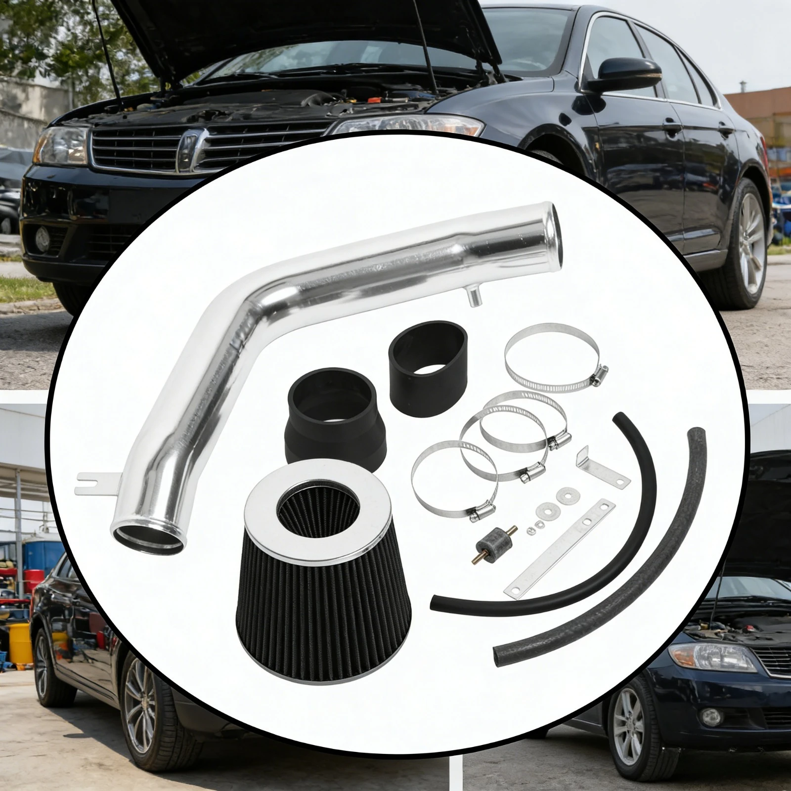 

3" Air Intake Kit for Honda Acura TL Base 2004-2008 3.2L V6 Black, Reduces Intake Resistance, Enhances Fuel Economy