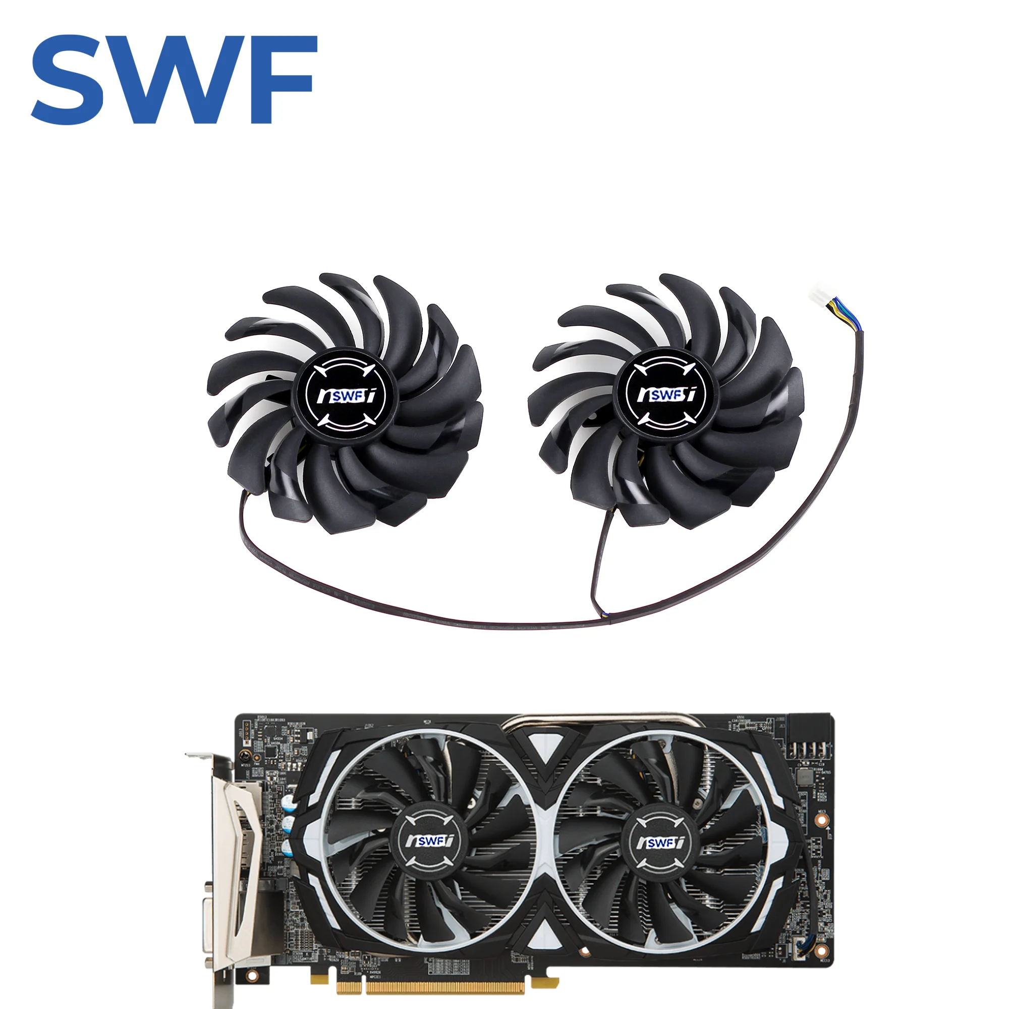 2PCS/Lot 87MM PLD09210S12HH Cooling Fan For MSI RX 470 480 570 580 Armor Graphics Video Card Cooler Fan