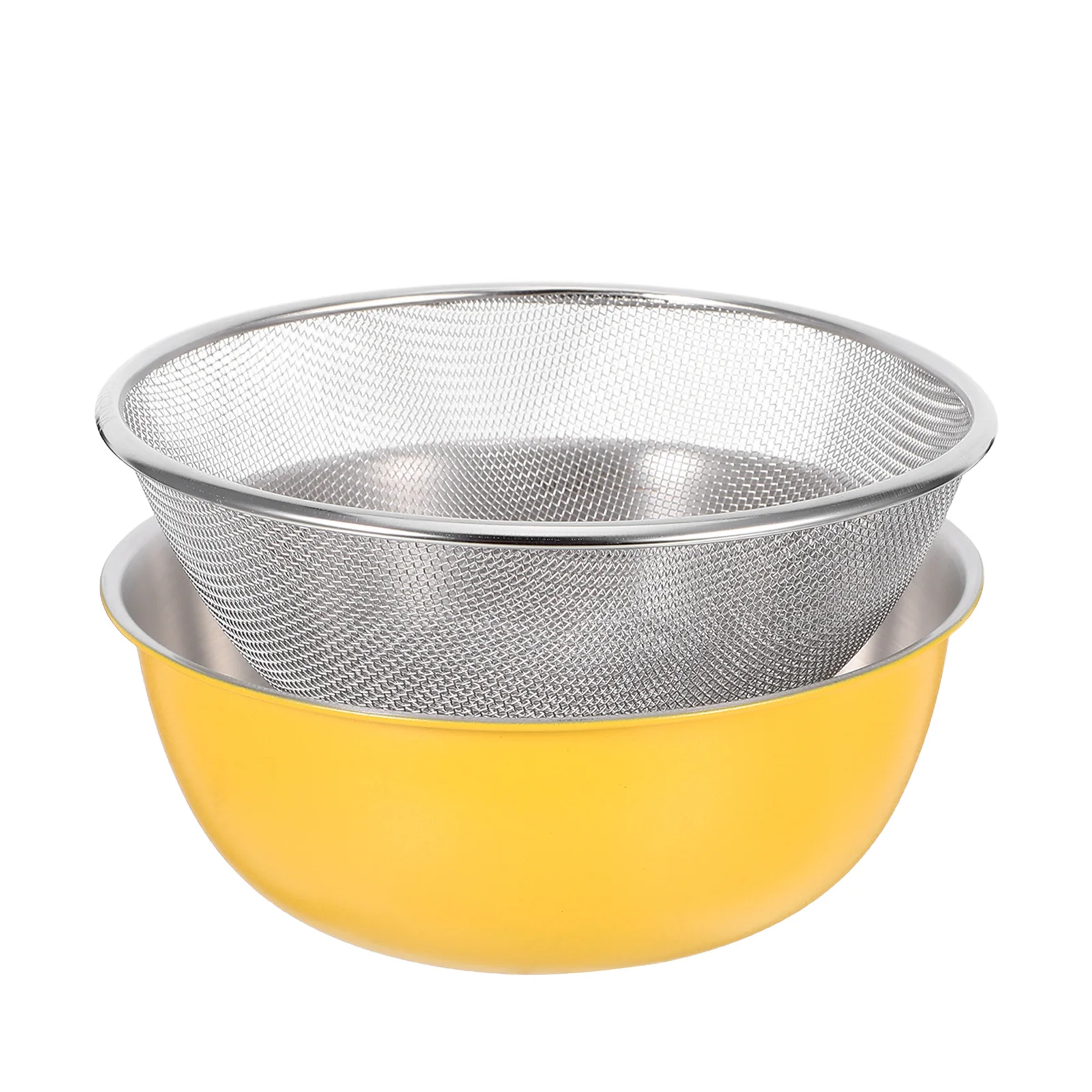 

2Pcs Stainless Steel Kitchen Drain Basket Strainer for Vegetables Fruits Grains Versatile Design Material