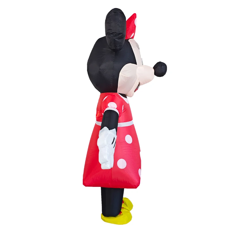 نفخ ديزني ميكي ميني ماوس زي التميمة تأثيري الكبار أنمين شخصية كرتونية الأزرق ليلو وستيتش دور اللعب ضربة U