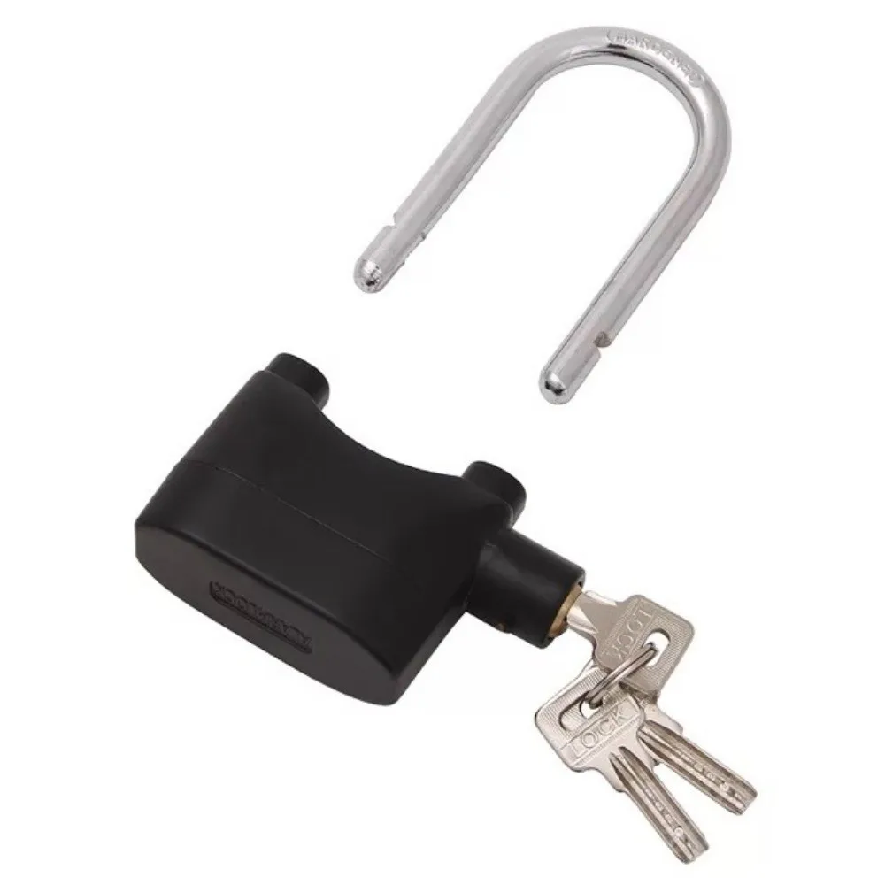 Portable Waterproof Siren Alarm Padlock Anti Theft Heavy Duty Bicycle Lock 110dB High Security Alloy Alarm Lock Vehicle Safety